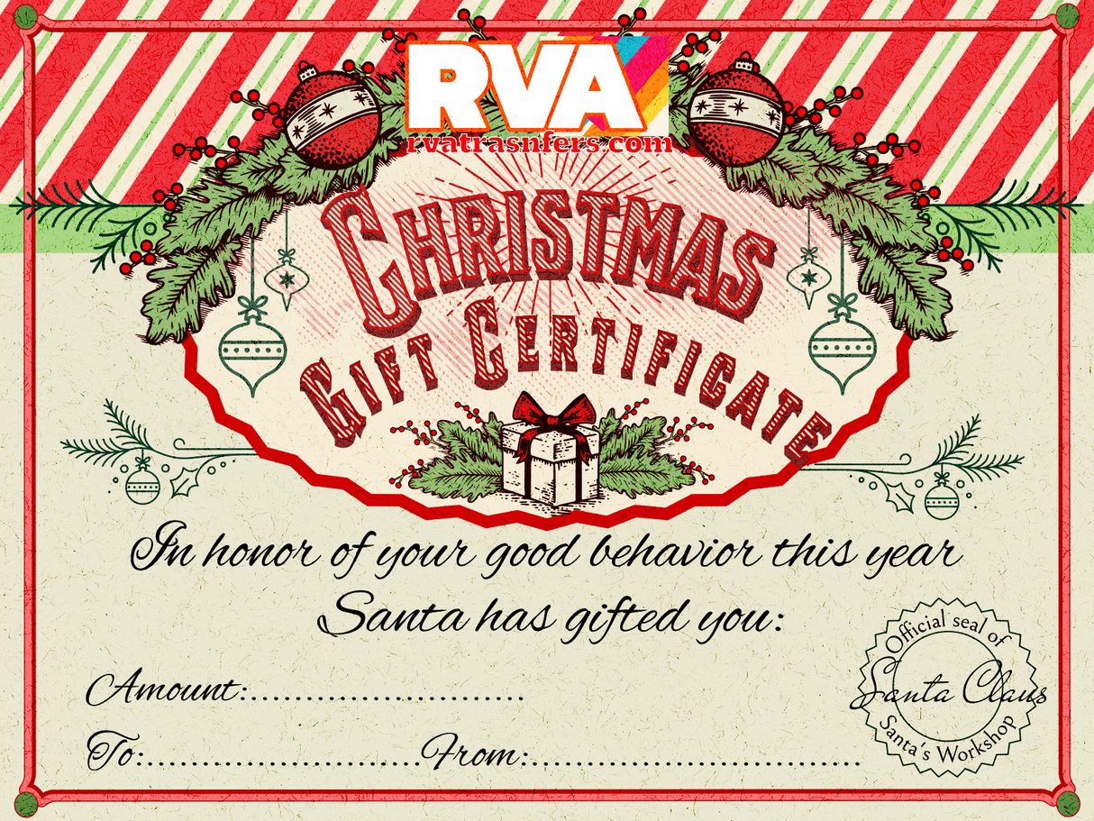 RVA Transfers Gift Card